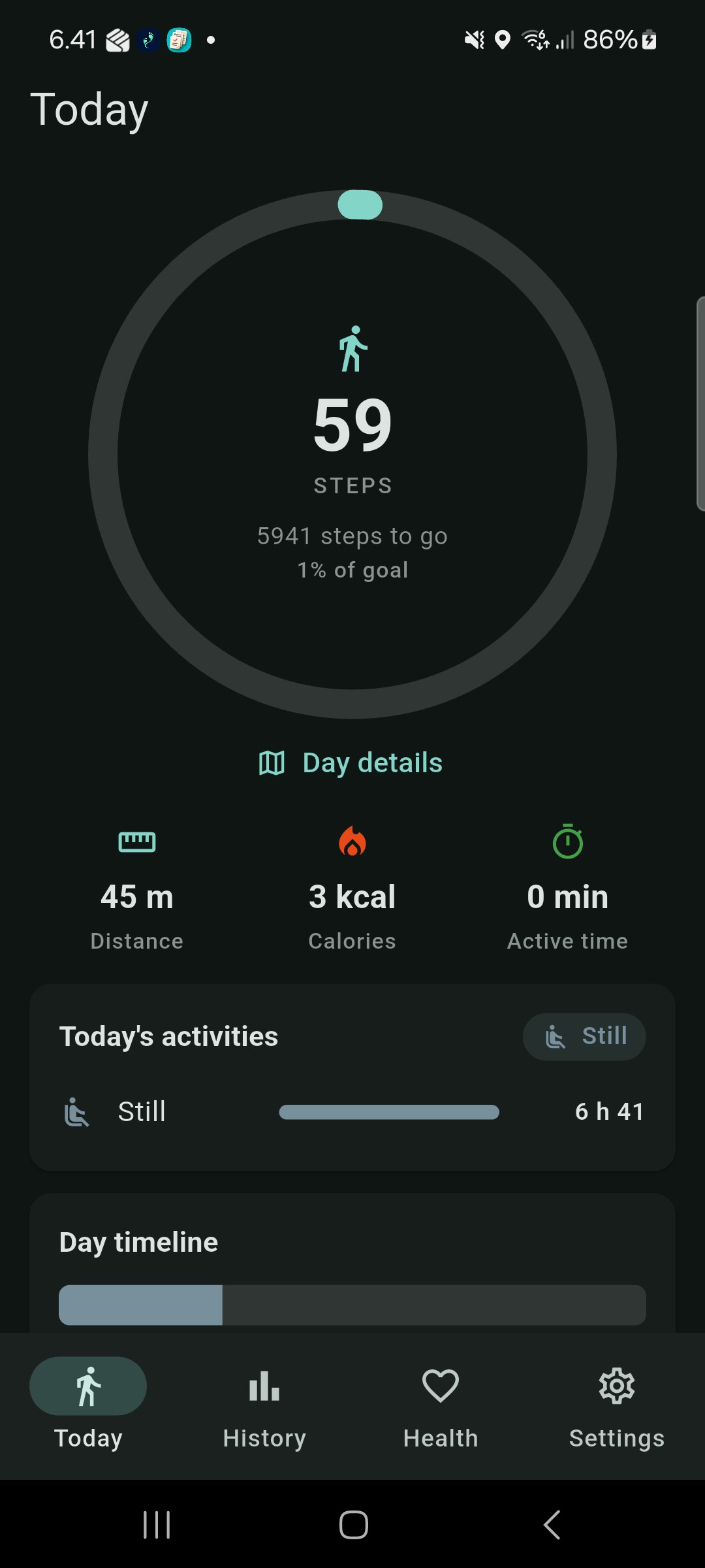 Daily steps and goal