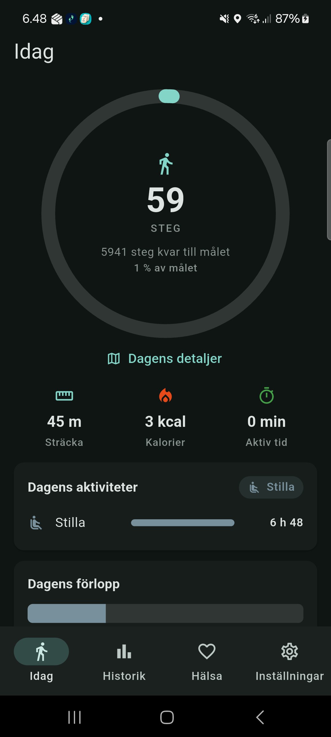 Dagens steg och mål